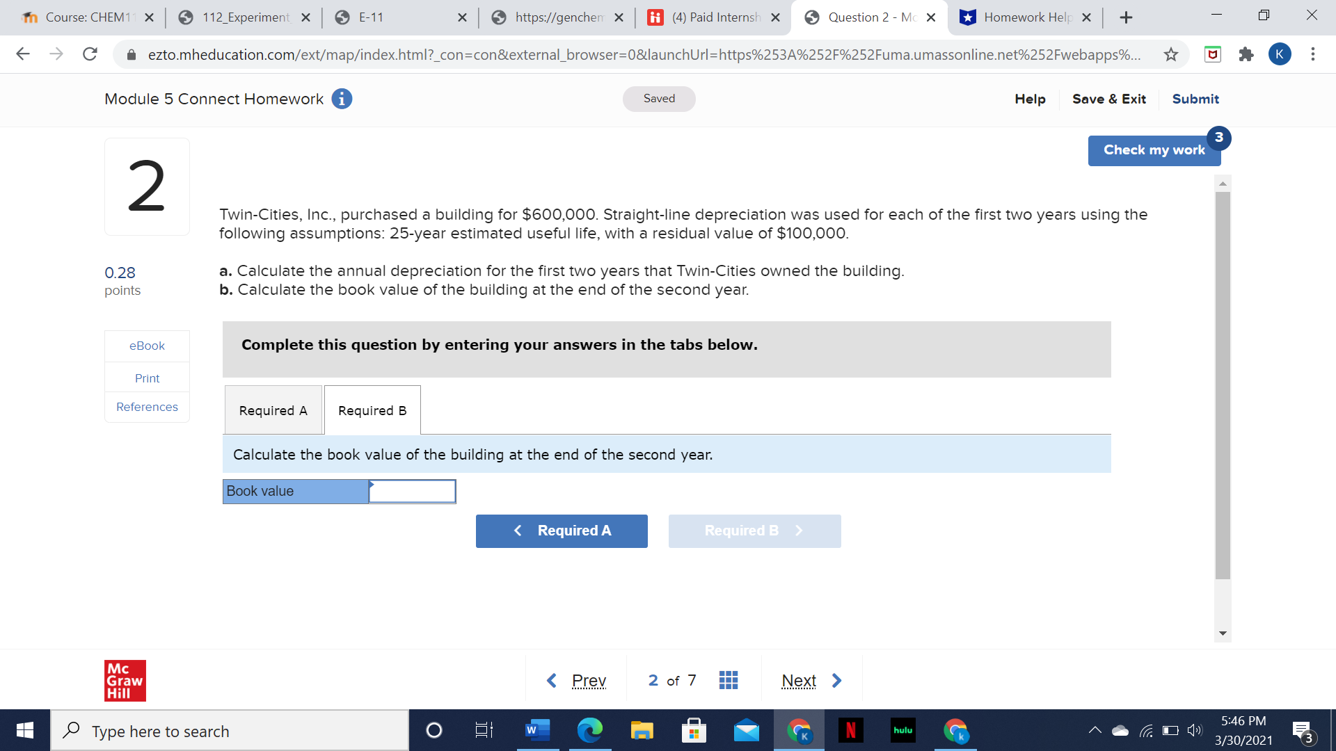 X Course Hero X + X -> C ^ ezto.mheducation.com/ext/map/index.html?_con=con&external_browser=0&launchUrl=https%253A%252F%252Fuma.umassonline.net%252Fwebapps%... K .