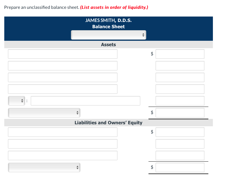 for the month. Employs a receptionist, Michael Bradley. Purchases dental supplies for