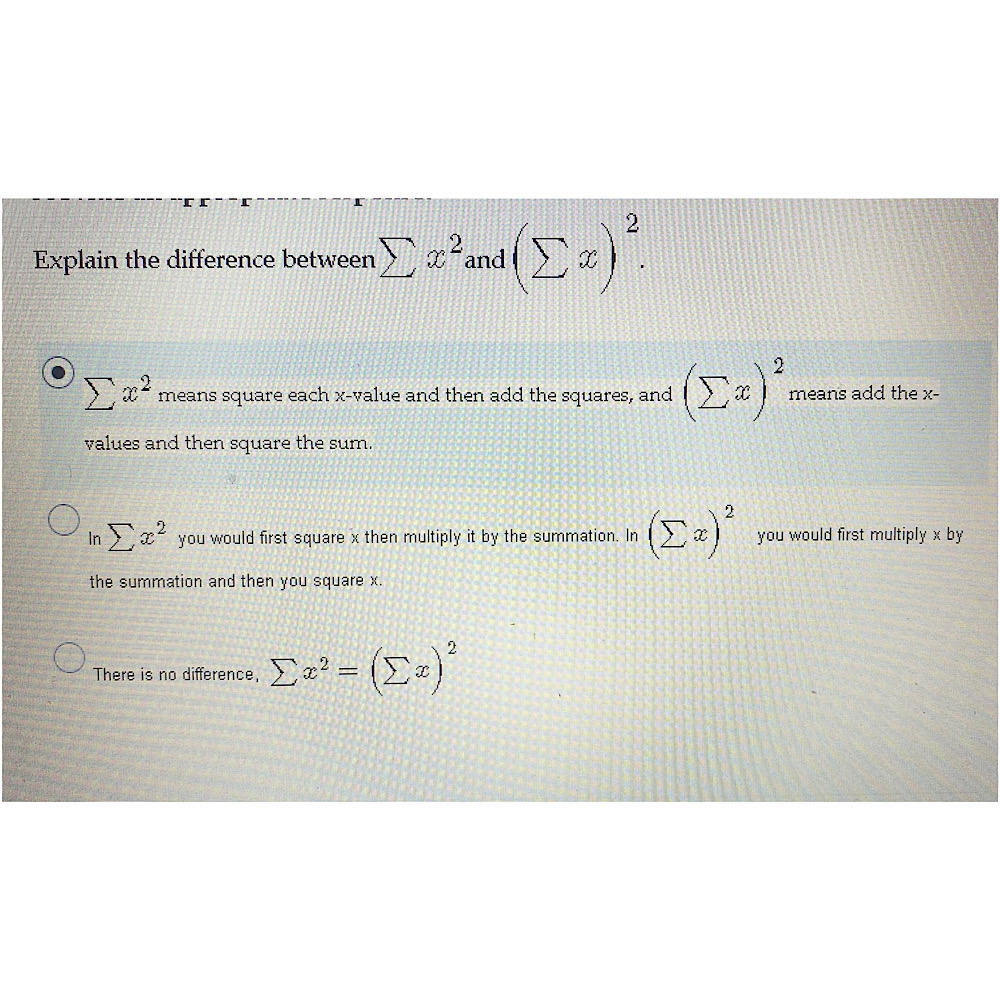Explain the difference between _ _ x -and ( )x )
