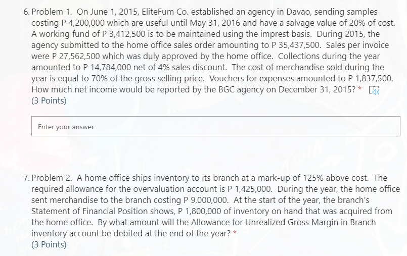 hello! kindly help me with the answer of these problems and please