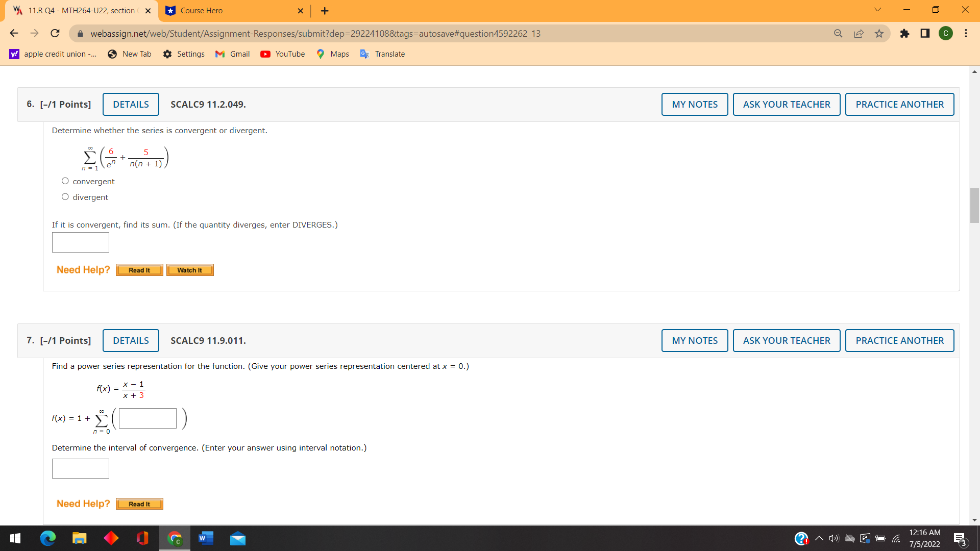  VA 11.R Q4 - MTH264-U22, section ( X Course Hero X