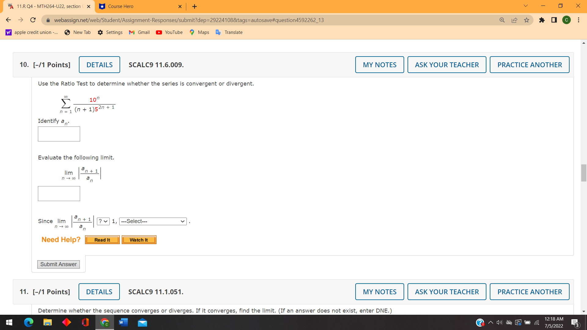 6. [-/1 Points] DETAILS SCALC9 11.2.049. MY NOTES ASK YOUR TEACHER PRACTICE