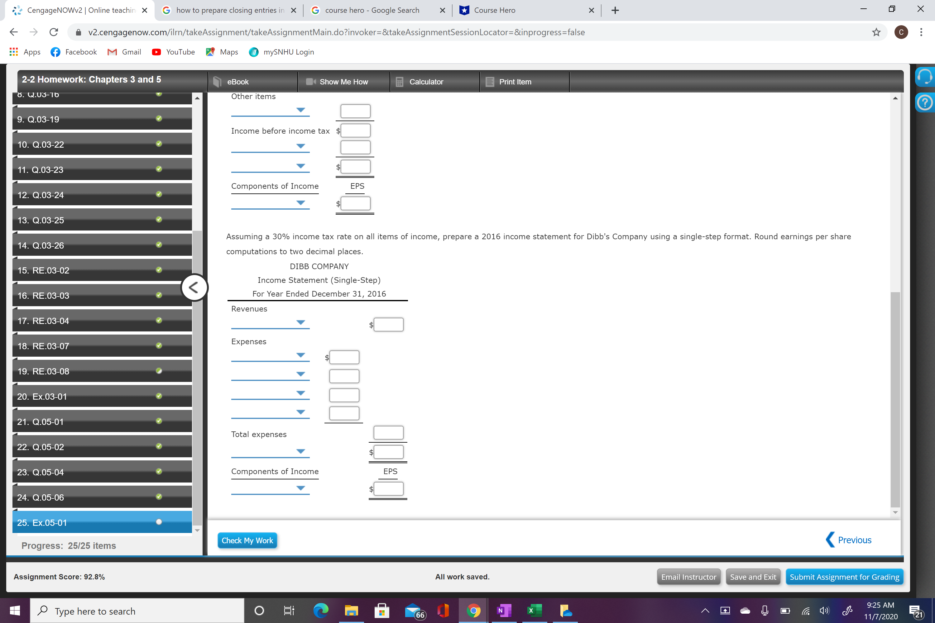 G how to prepare closing entries in X G course hero -