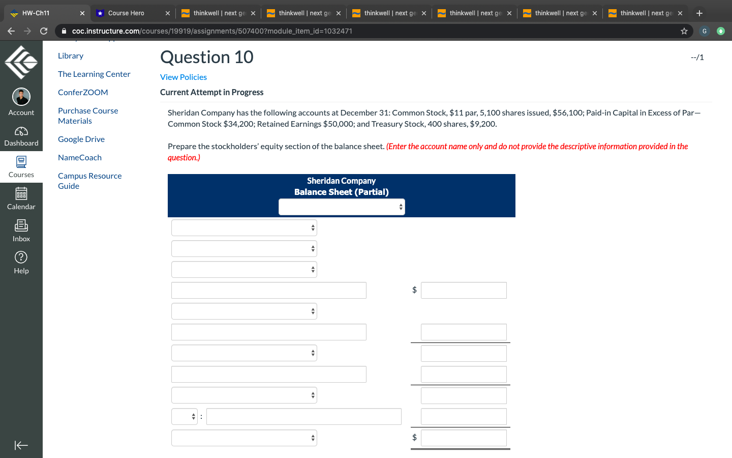  AW-Ch11 X * Course Hero X thinkwell | next ge x