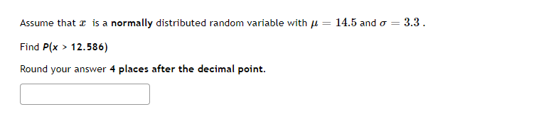 Assume that I is a normally distributed random variable with /