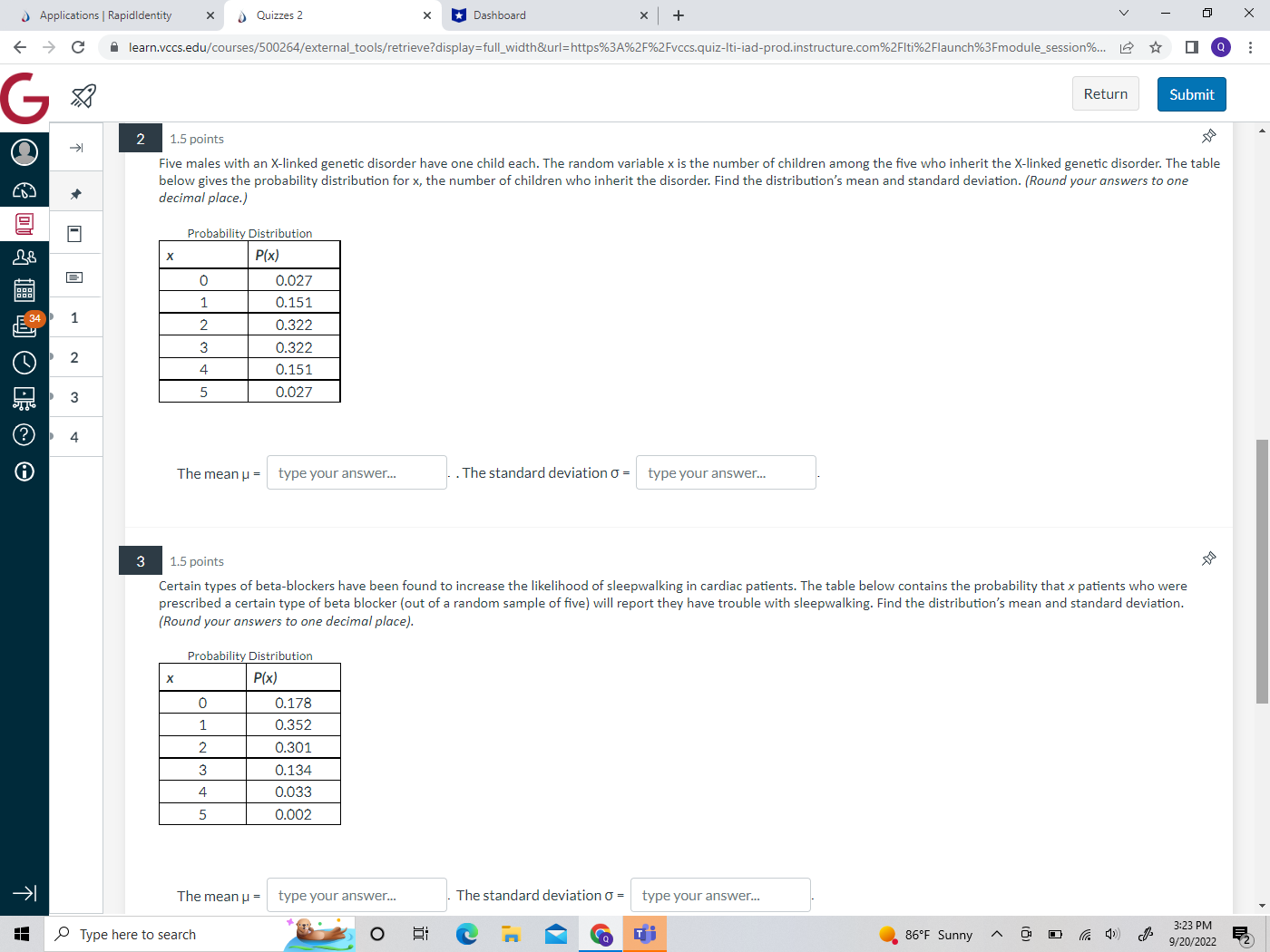 X - > C A learn.vccs.edu/courses/500264/external_tools/retrieve?display=full_width&url=https%3A%2F%2Fvccs.quiz-Iti-iad-prod.instructure.com%2FIti%2Flaunch%3Fmodule_session%... [ * @ G Return Submit