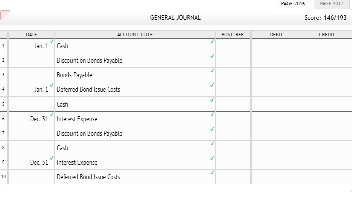 1, 2016. The bonds pay interest annually on December 31. The bonds