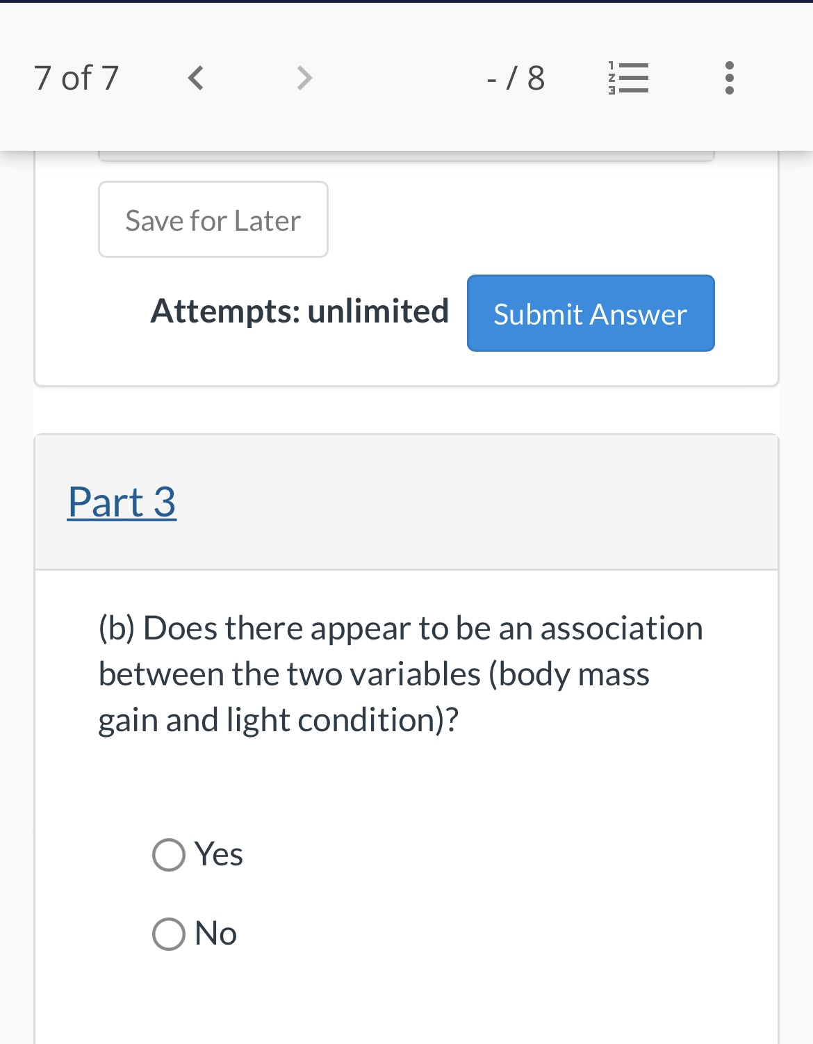 7 of 7 /'| Current Attempt in Progress Two sets of