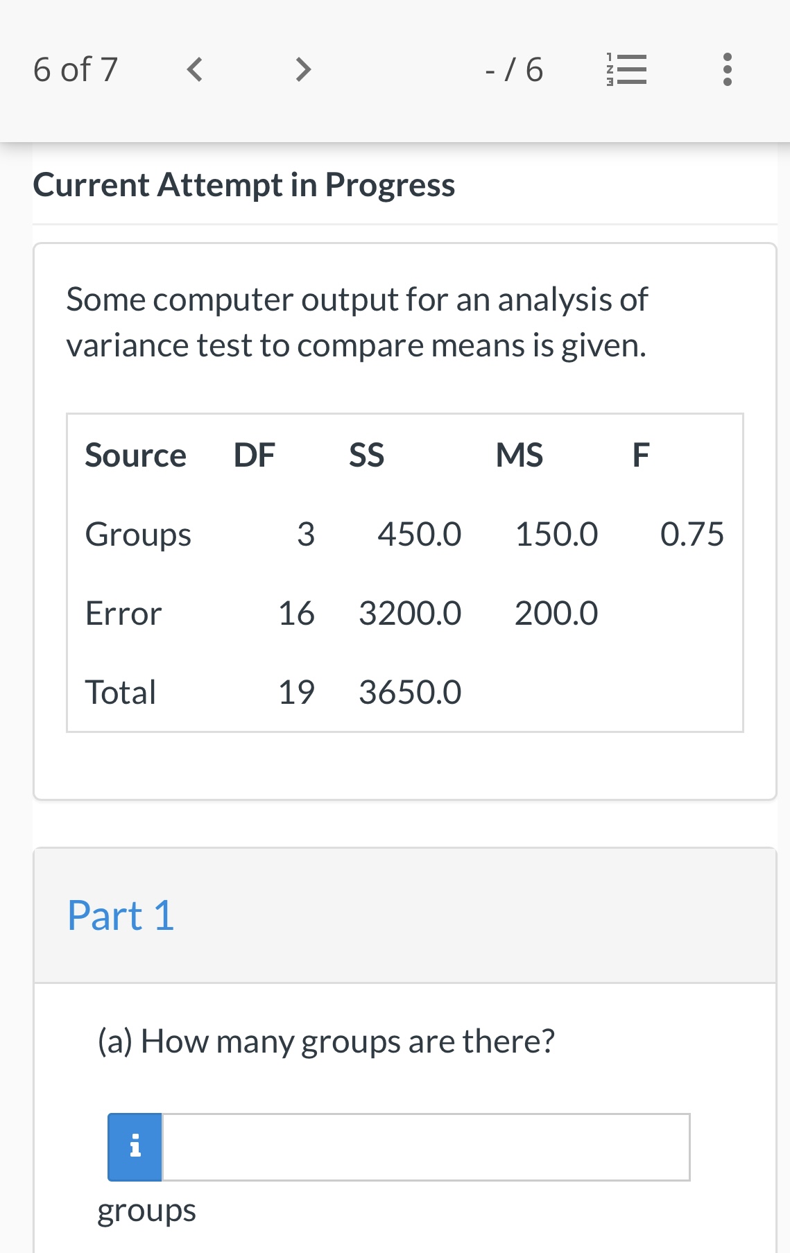your answer to three decimal places. The p-value is \f6 of 7