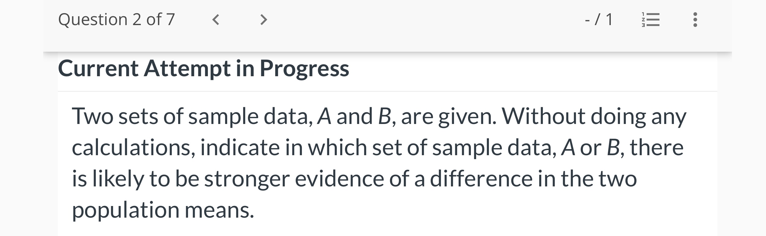 4 1200.0 300.0 5.71 Error 35 1837.5 52.5 (B Total 39 3037.5