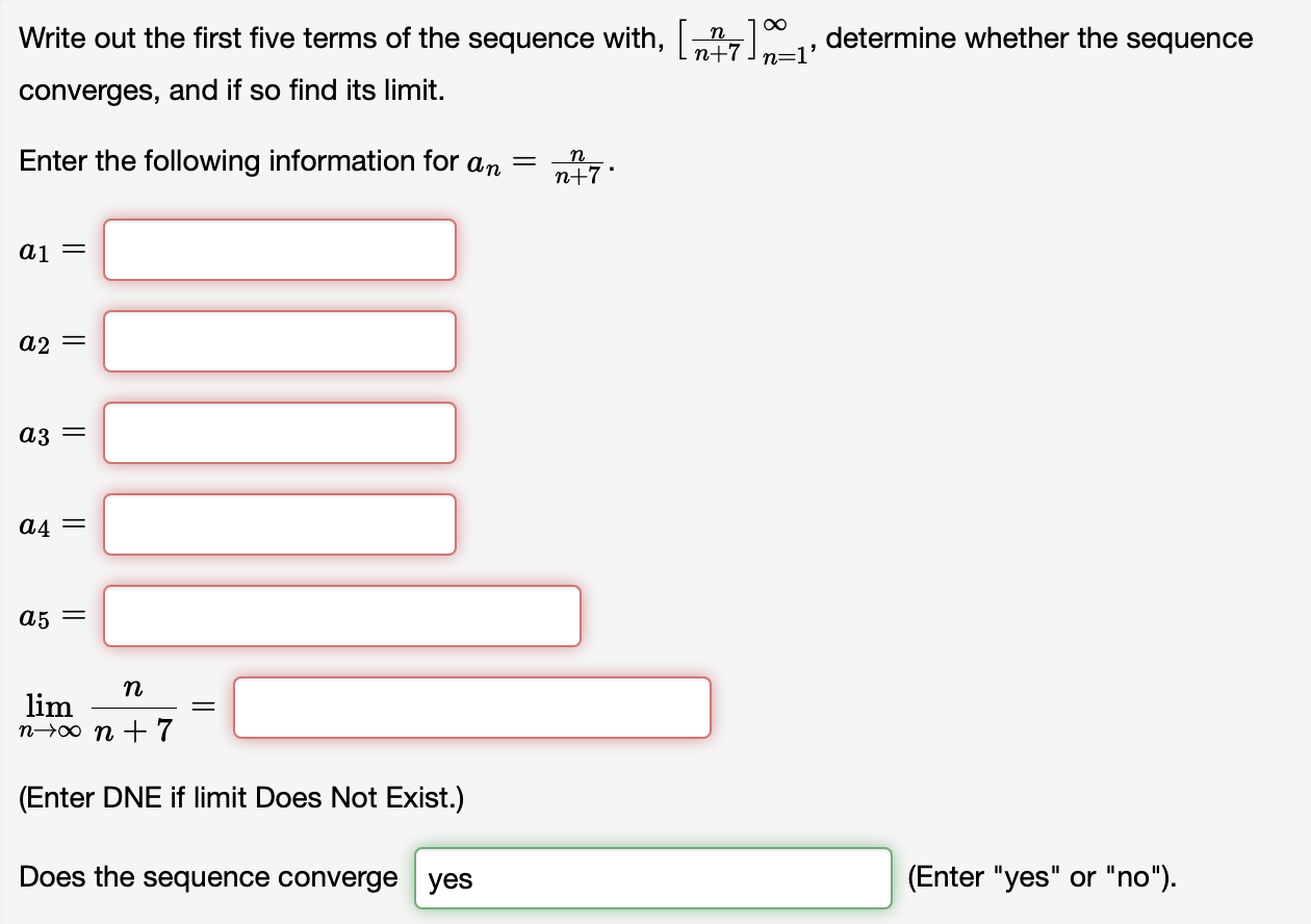  00 n_1, determine whether the sequence Write out the first five