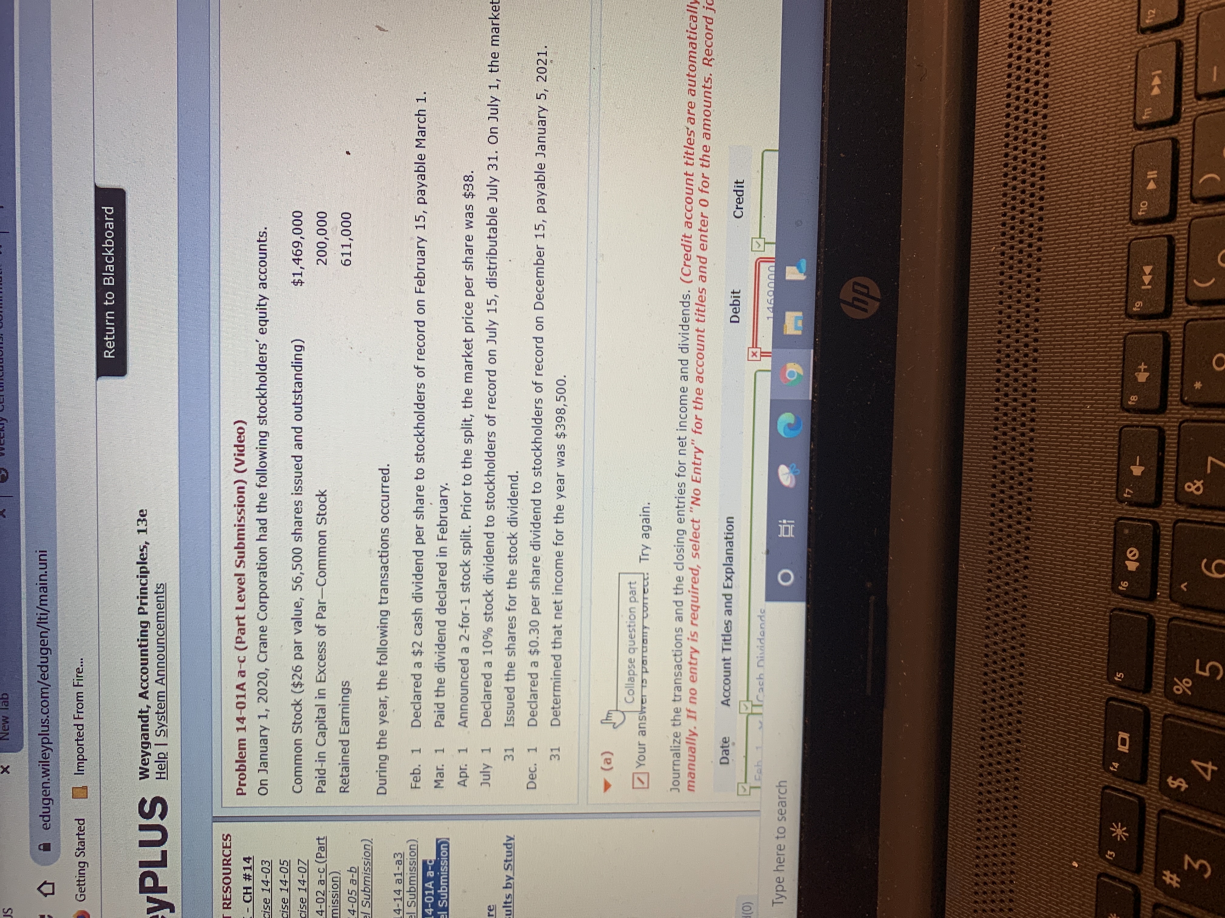 New lab edugen.wileyplus.com/edugen/Iti/main.uni Getting Started Imported From Fire... Return to Blackboard