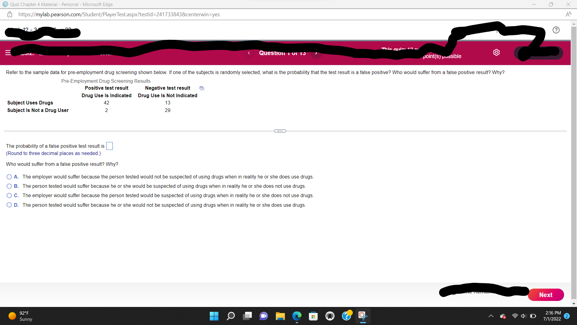 Quiz Chapter 4 Material - Personal - Microsoft Edge - X