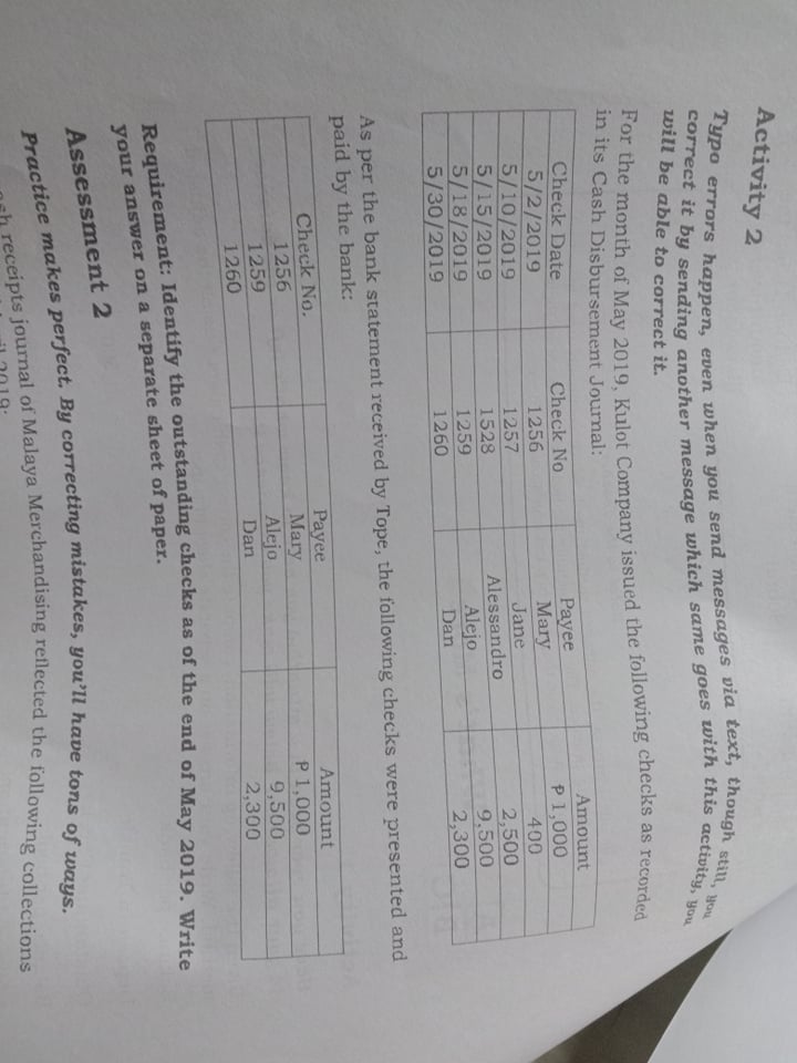 HI I need help on what is the answer for this Activity