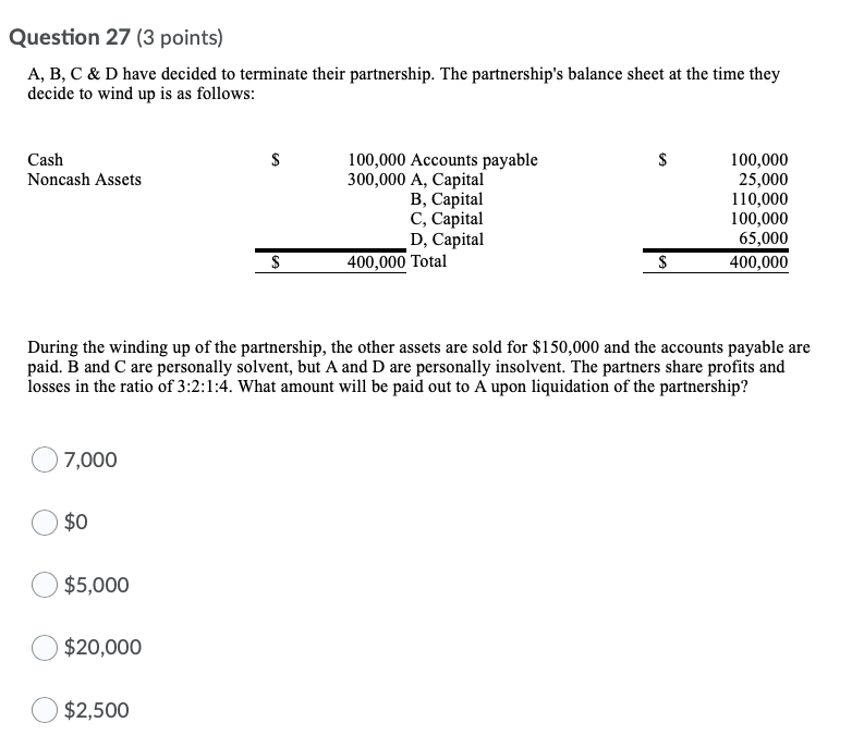 question 27 Question 21113 points) A, E, C S: D have decided