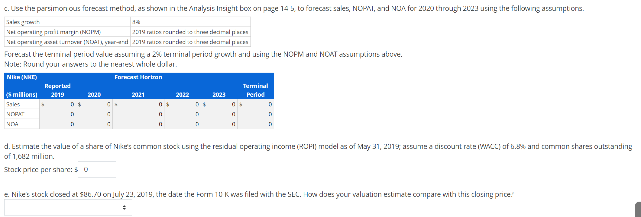 are income statements and balance sheets for Nike Inc. NIKE INC. Consolidated