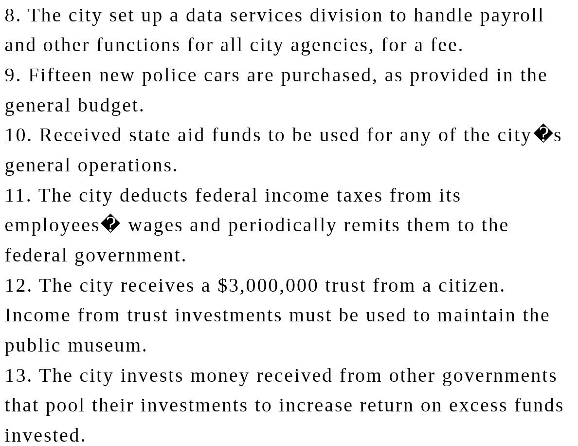 8. The city set up a data services division to handle