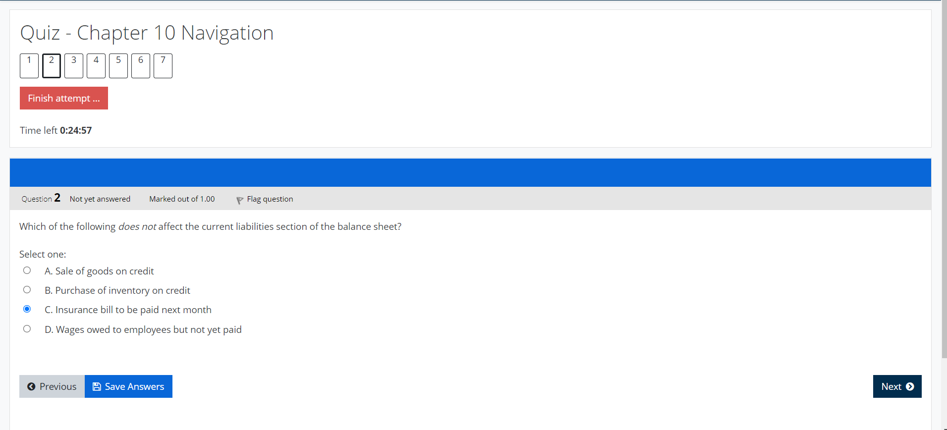 Quiz - Chapter 10 Navigation 2 3 4 5 6 7