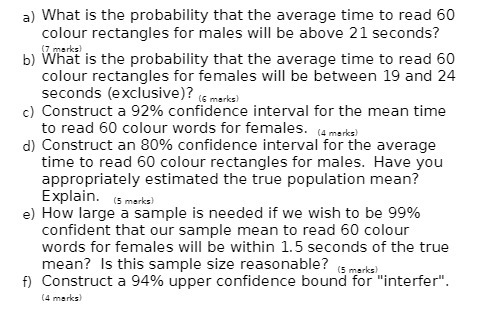 a) What is the probability that the average time to read