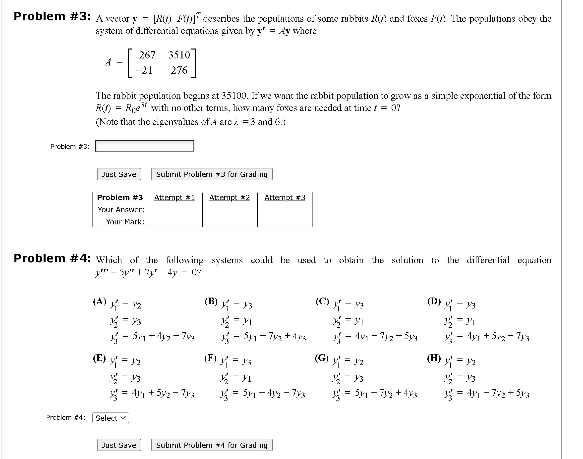+ 312 -18y1 + 5y2 y'1(0) = 2, 32(0) = 3. Enter