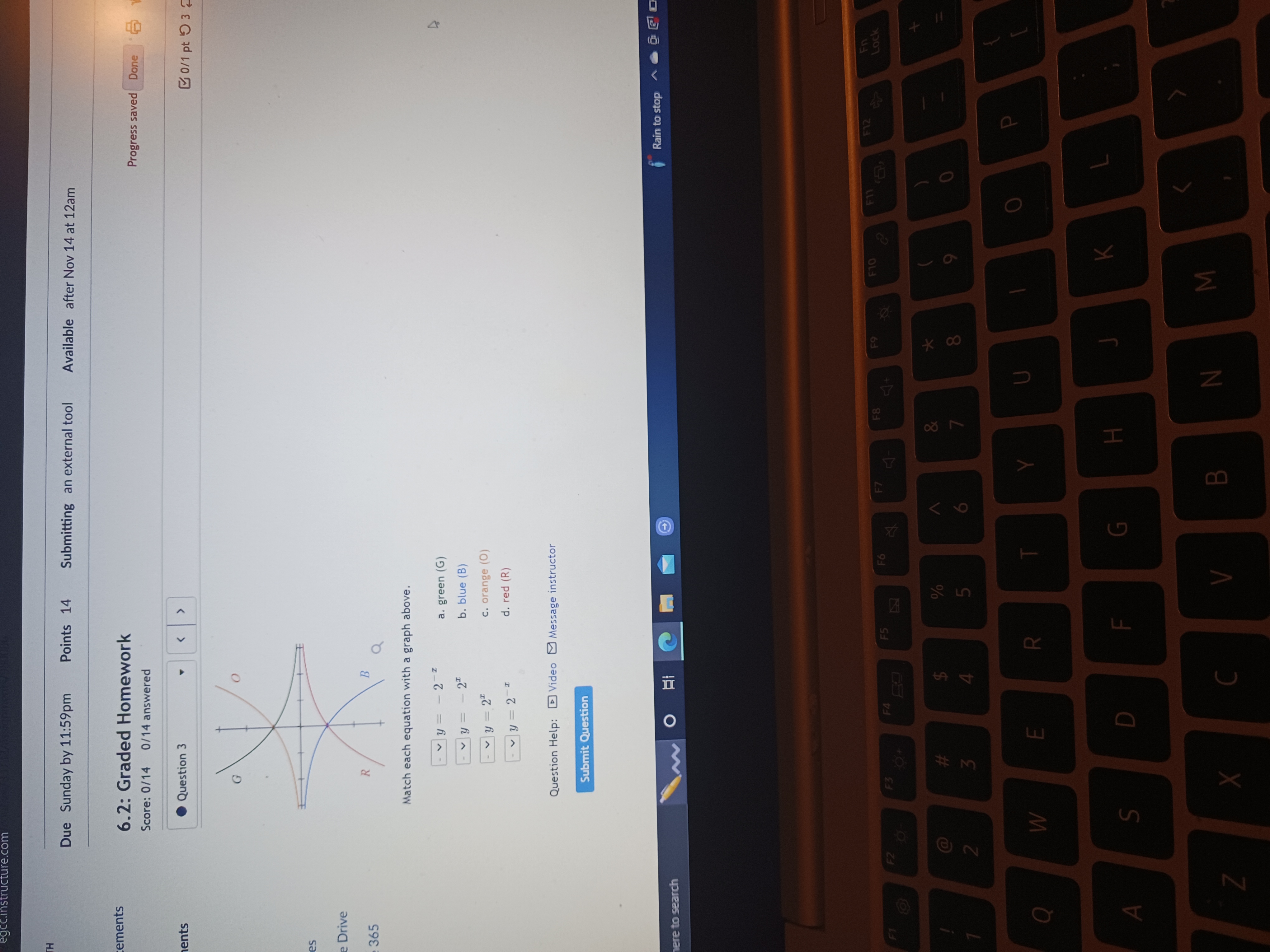  egcc.instructure.com Due Sunday by 11:59pm Points 14 Submitting an external tool