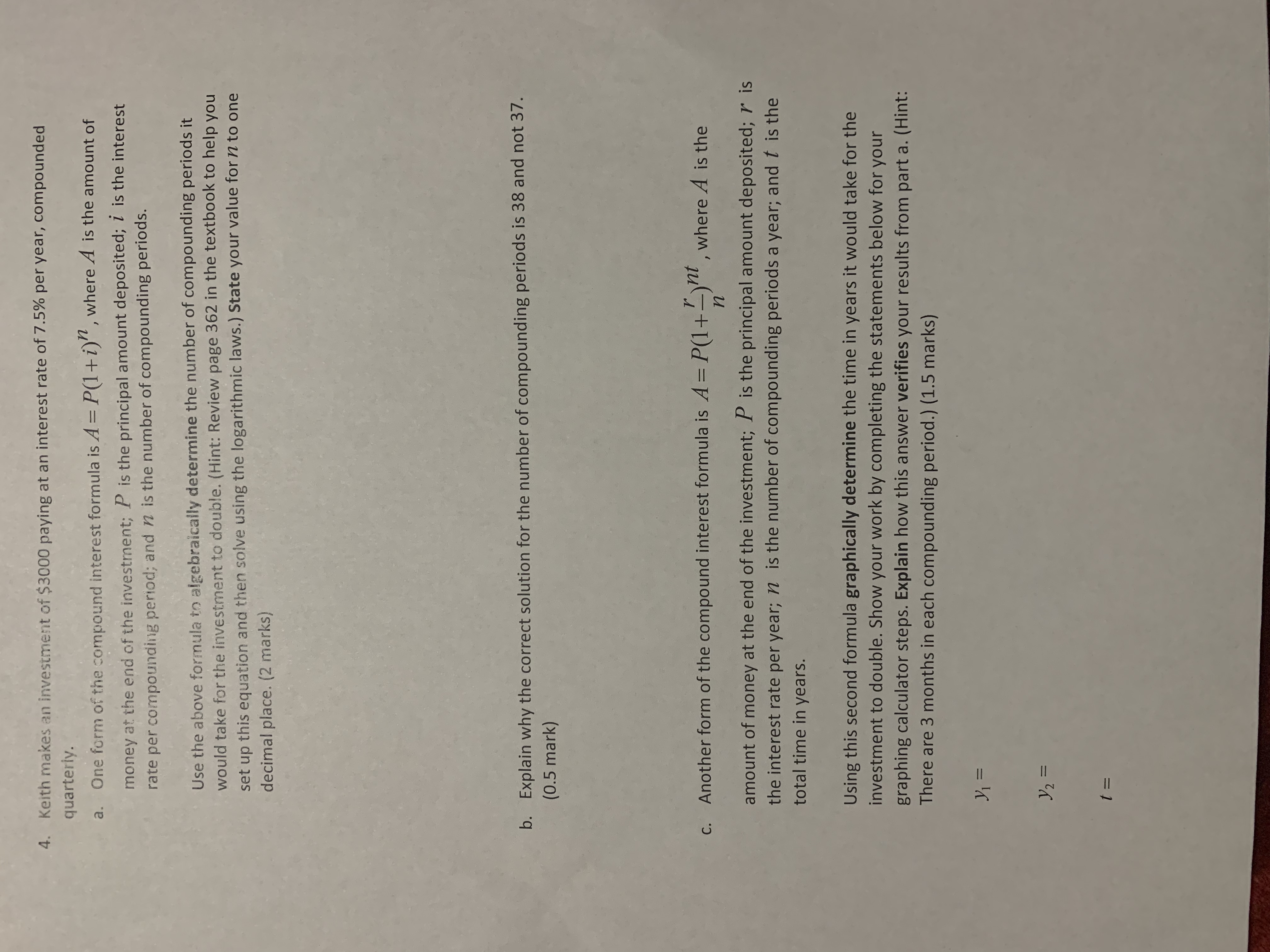 as one fraction. (2 marks) 3. Algebraically determine the exact solution to