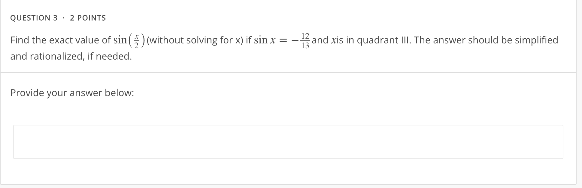 answer in the form of a fraction. Provide your answer below: cos