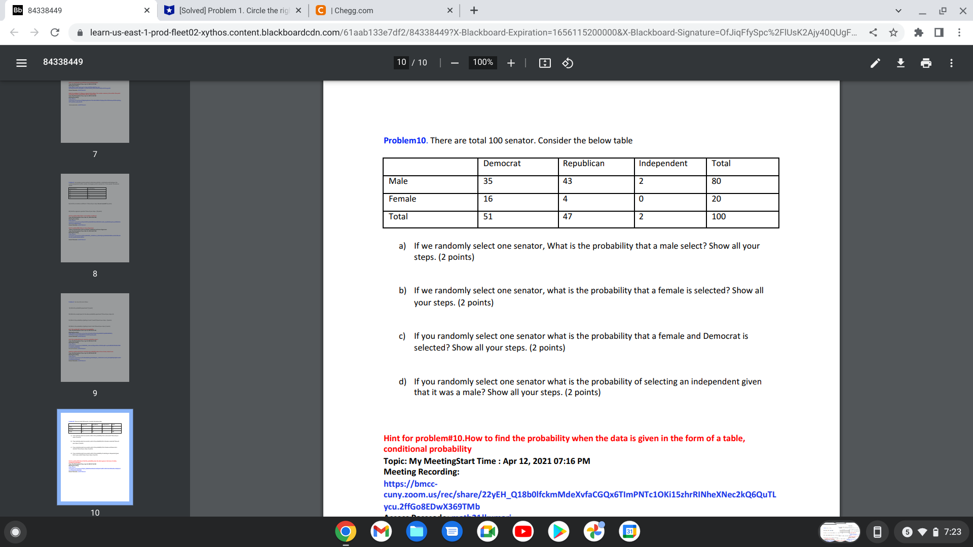  Bb 84338449 X *[Solved] Problem 1. Circle the rig X C