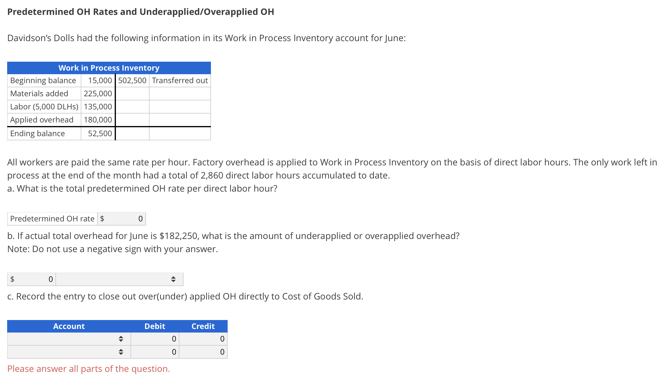 At the end of the year, Jackson Tank Company's accounts showed a