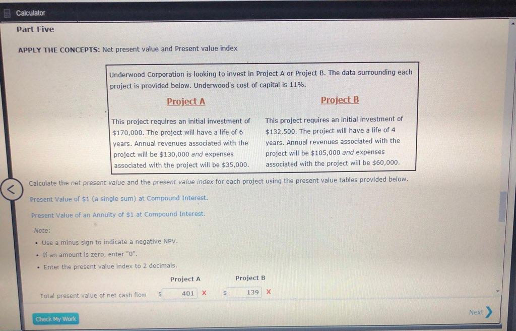 Need help with this assignment Calculator Part Five APPLY THE CONCEPTS: Net