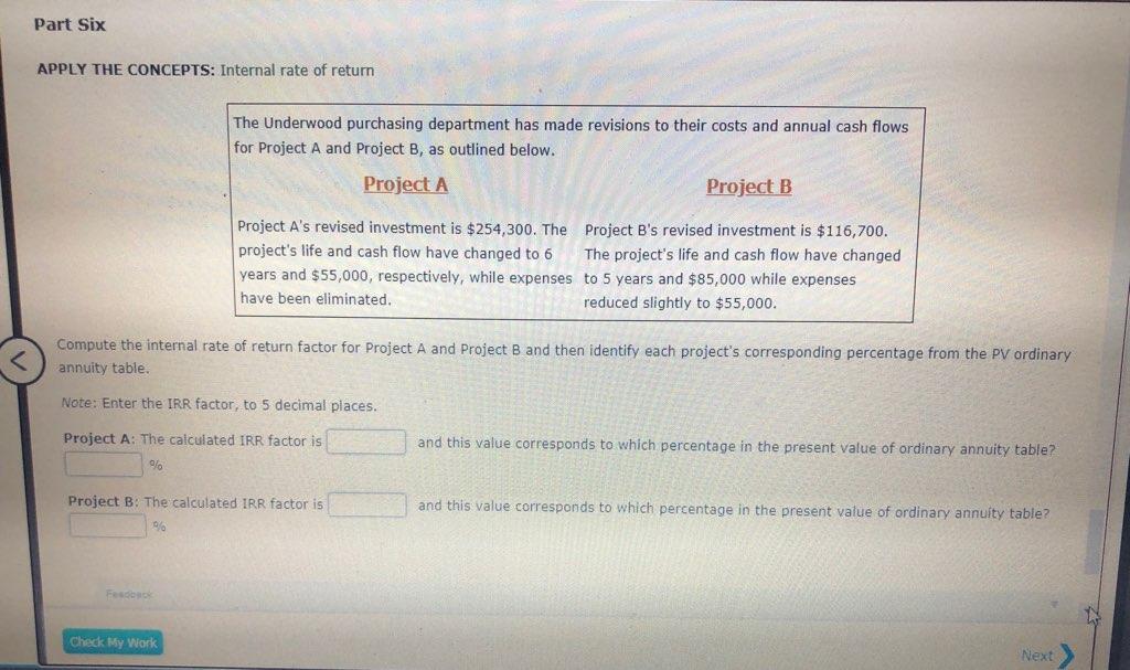 in Project A or Project B. The data surrounding each project is