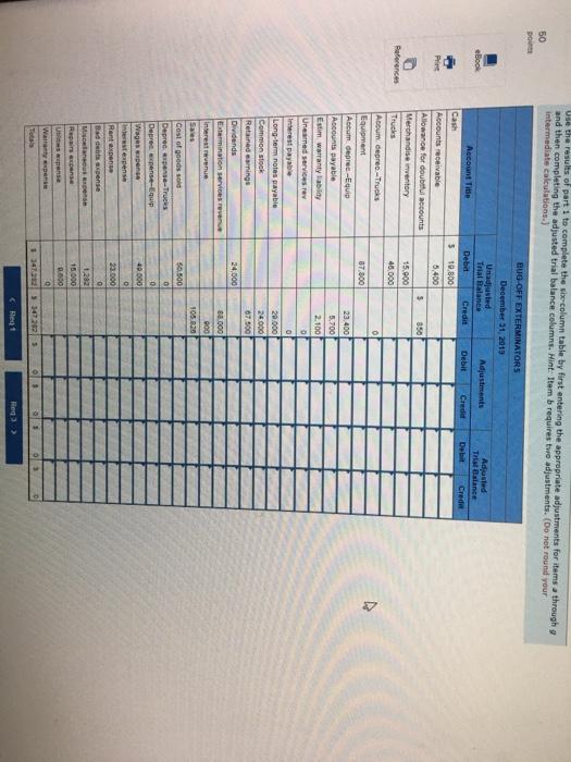 19,800 Allowance for doubtful accounts Merchandise inventory 5,400 856 Accounts payable Trucks