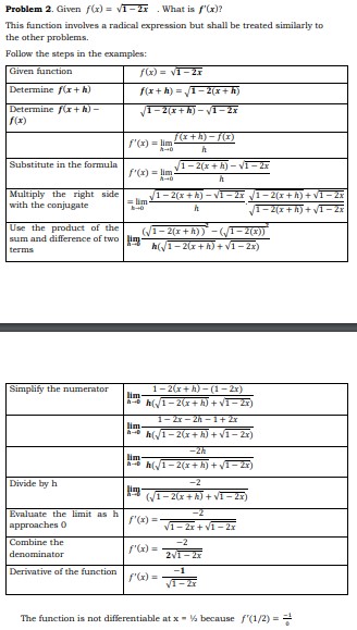 Topic: Tangent Line and Applying Derivative of a functionAnswer the activity 3