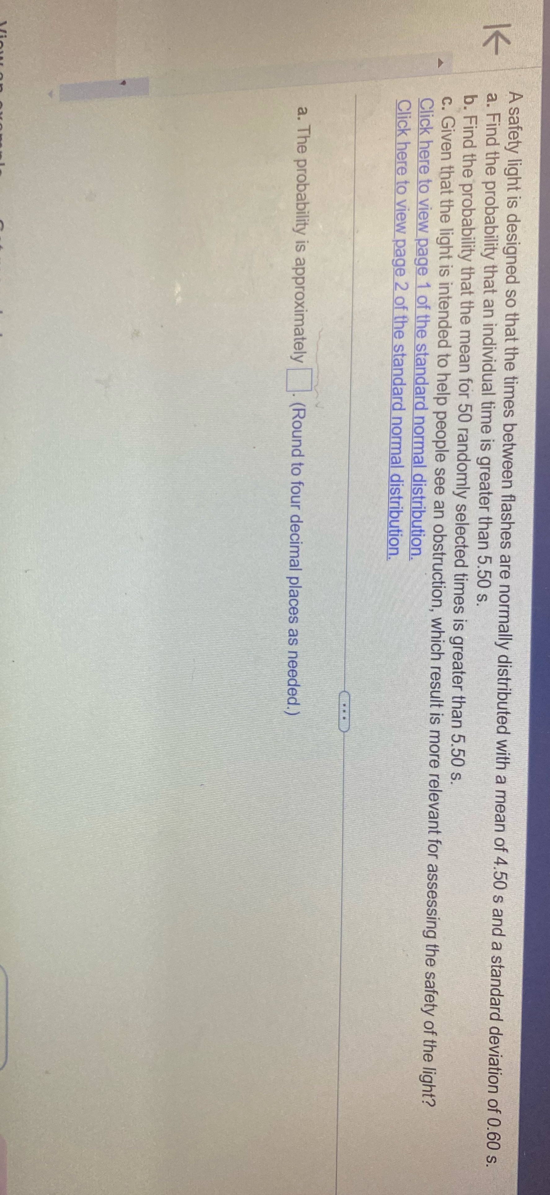 Please help me solve for A, B, C A safety light is
