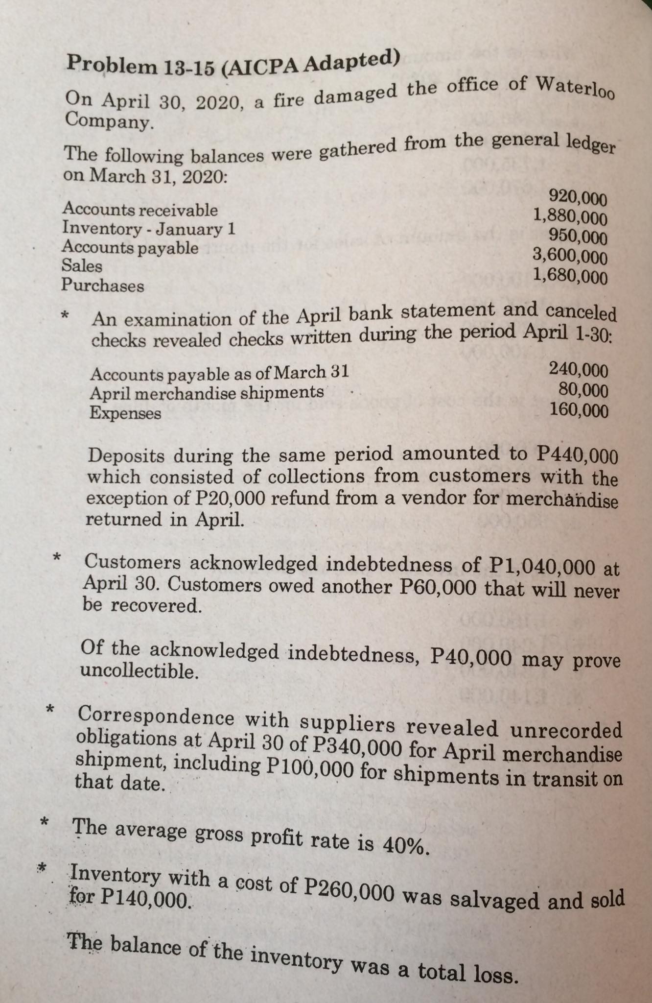 What is the total amount of sales up to April 30? a.