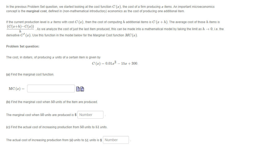  In the previous Problem Set question, we started loo king at