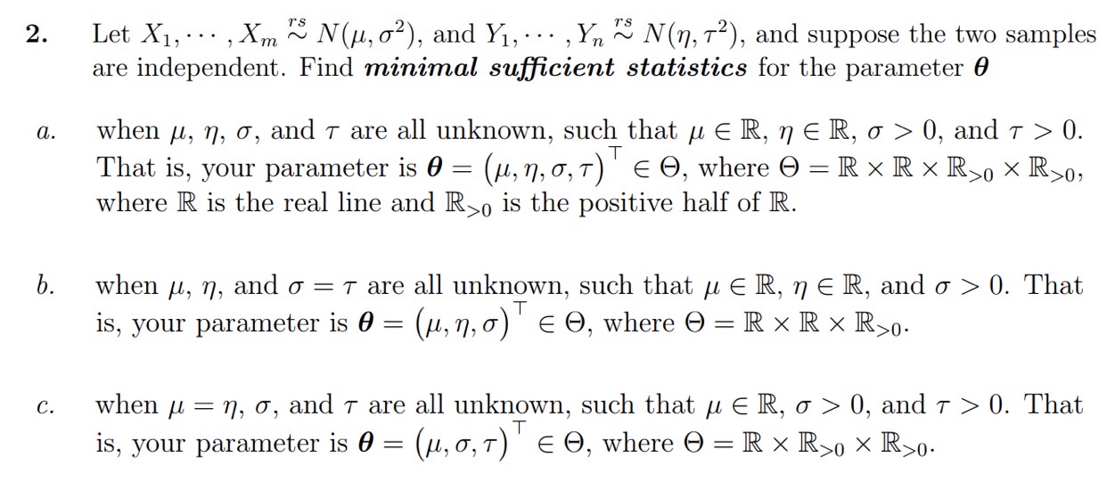  2. Let X1, . .. , Xm ~ N(u, o2), and