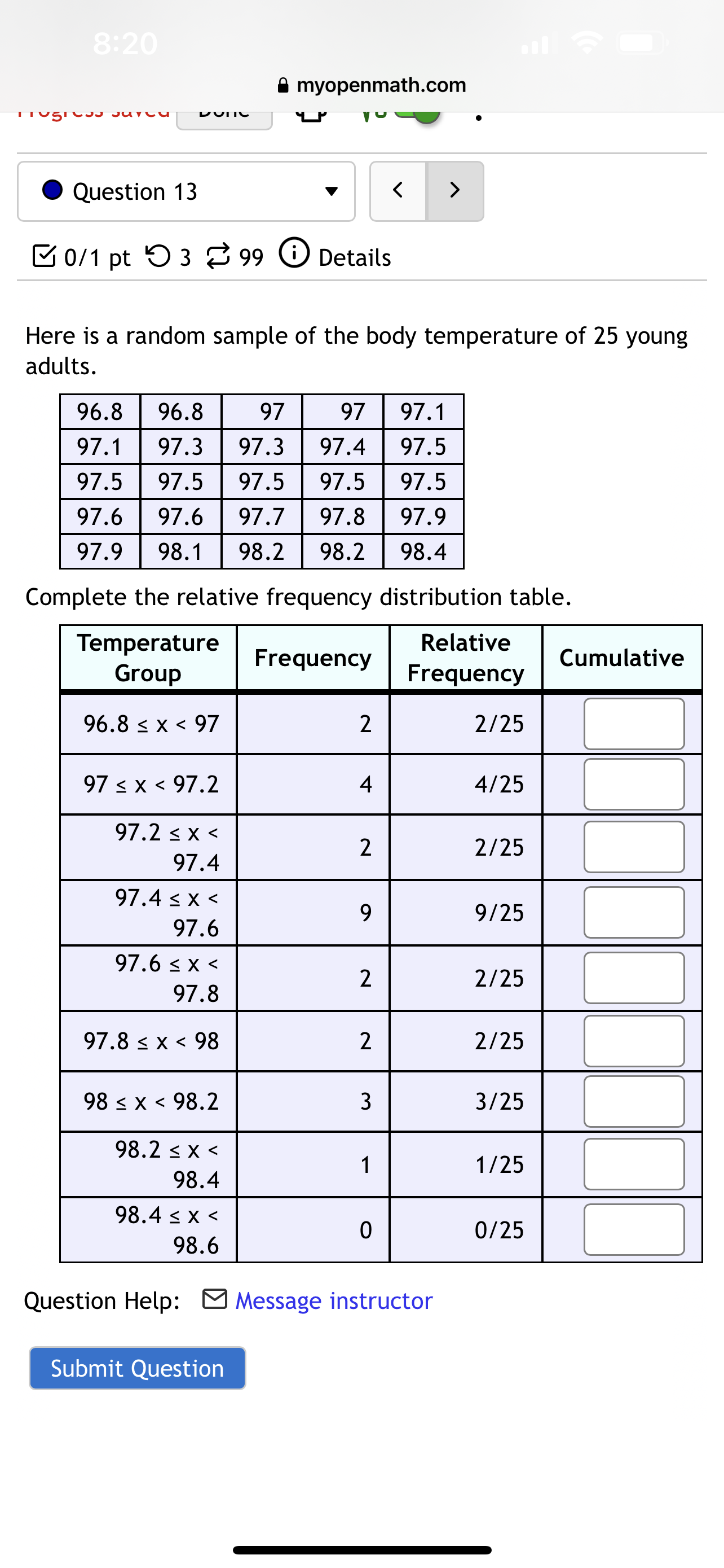 B 0/1 pt '0 3 8 99 G) Details Here is a
