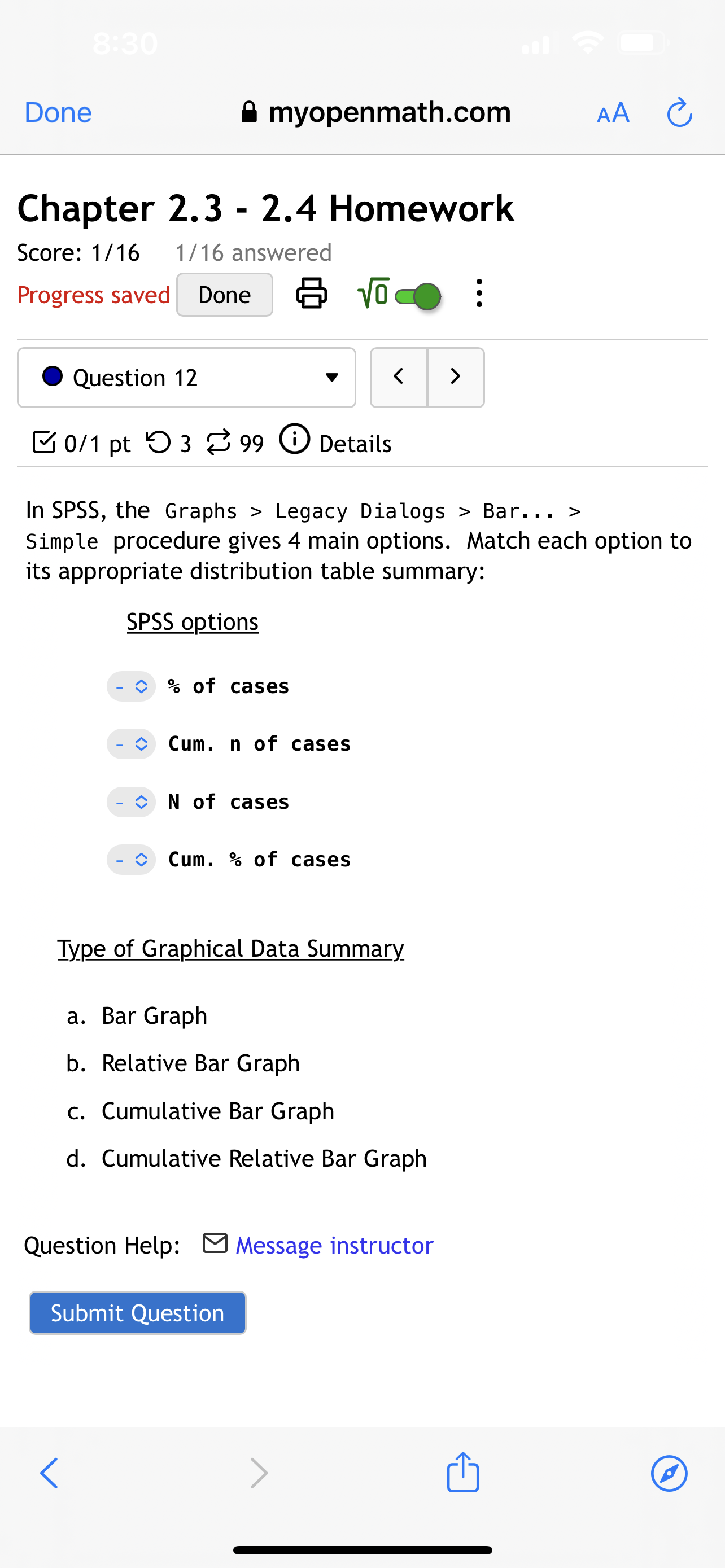 . . . Question 14 B 0/1 pt '0 3 8 99