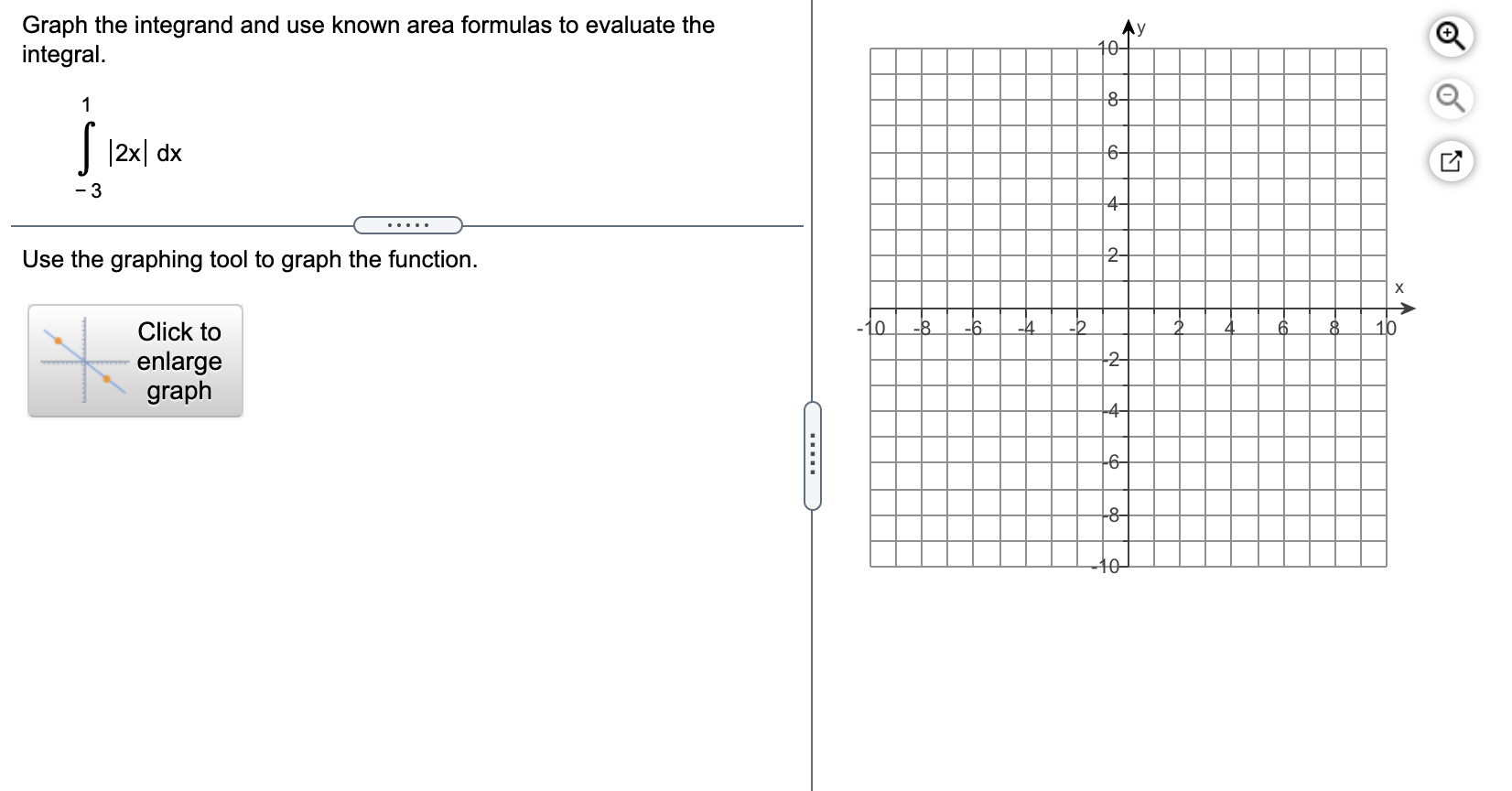 please also evaluate the integral Graph the integrand and use known area