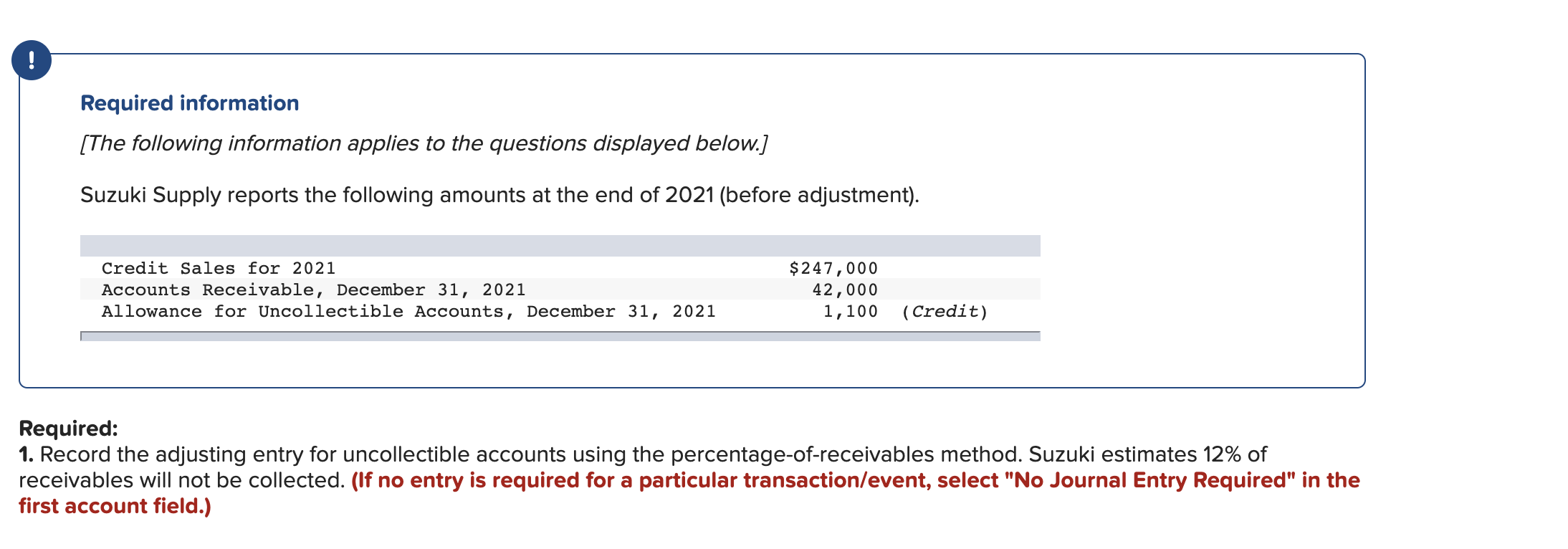 companies' annual reports. Beginning Ending Accounts Accounts Receivable Receivable Net Sales WalCo
