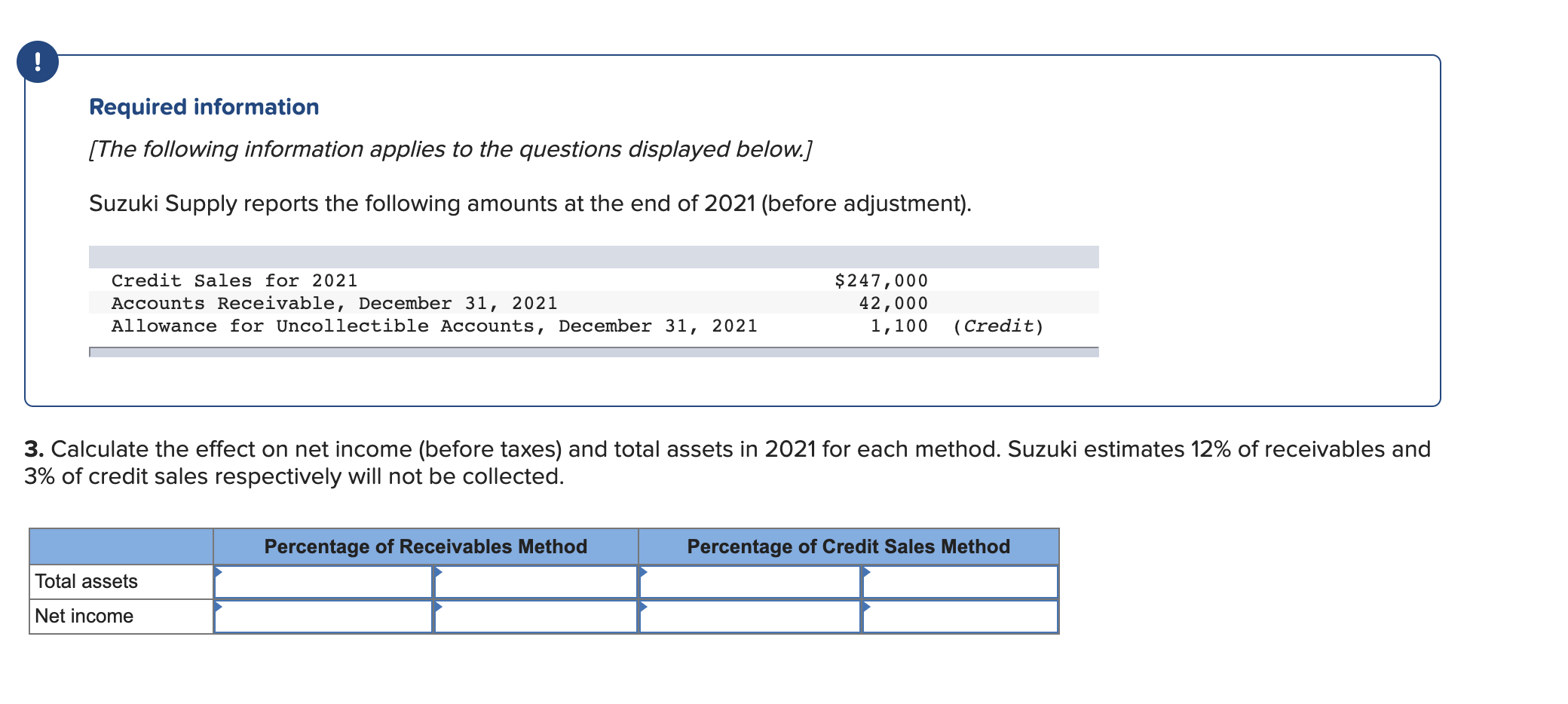 1. Calculate the receivables turnover ratio and the average collection period for