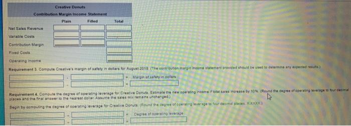 (Click the icon to view the contribution margin income statement) Creative sells