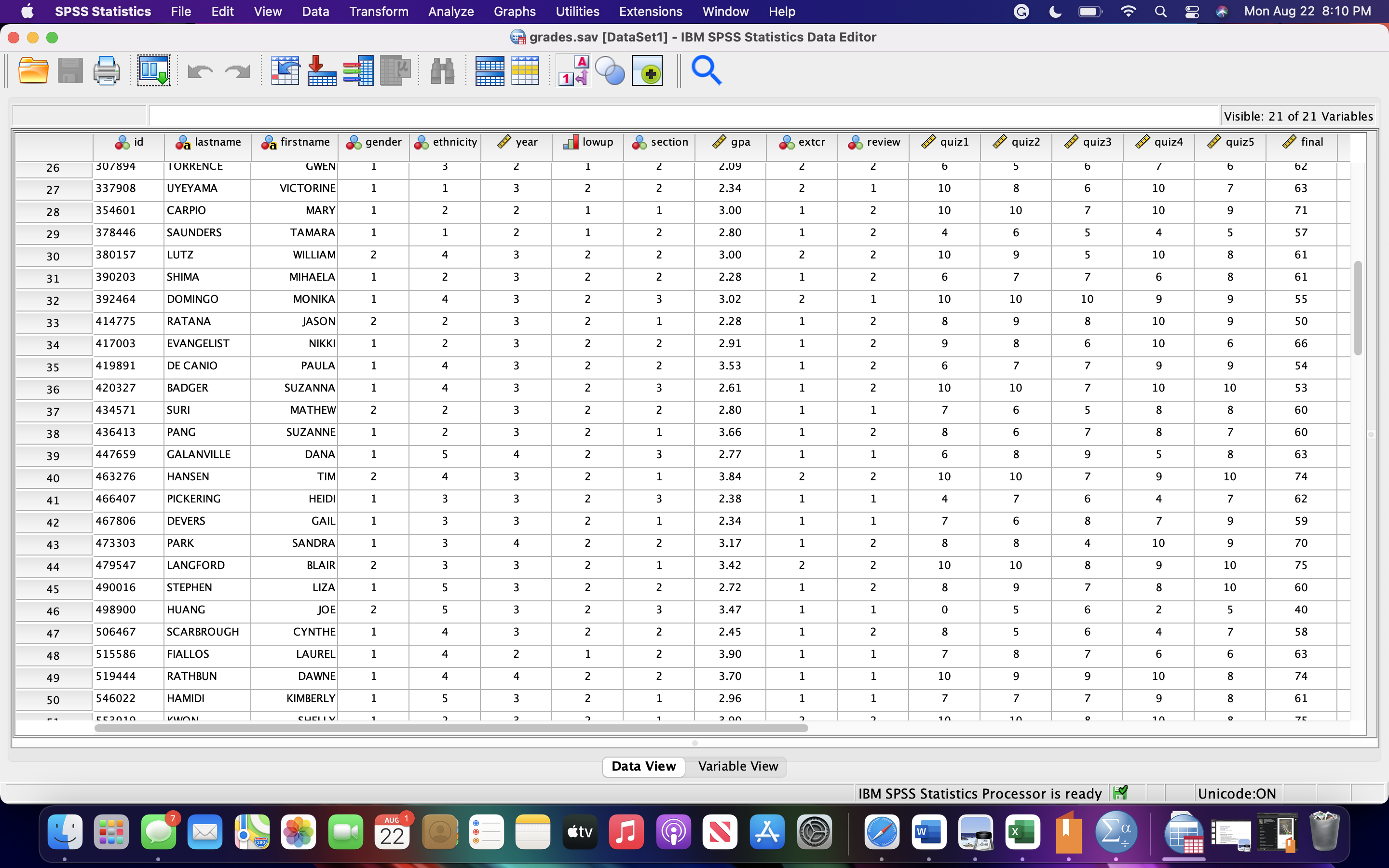 in this analysis and whether they are categorical or continuous.State a research
