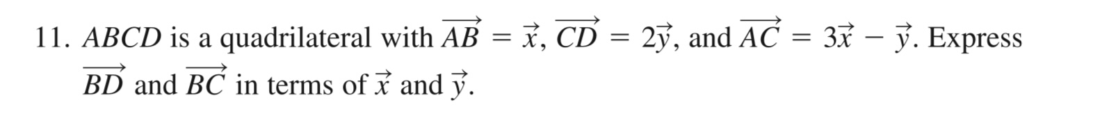  11. ABCD is a quadrilateral with E = f, CD> =