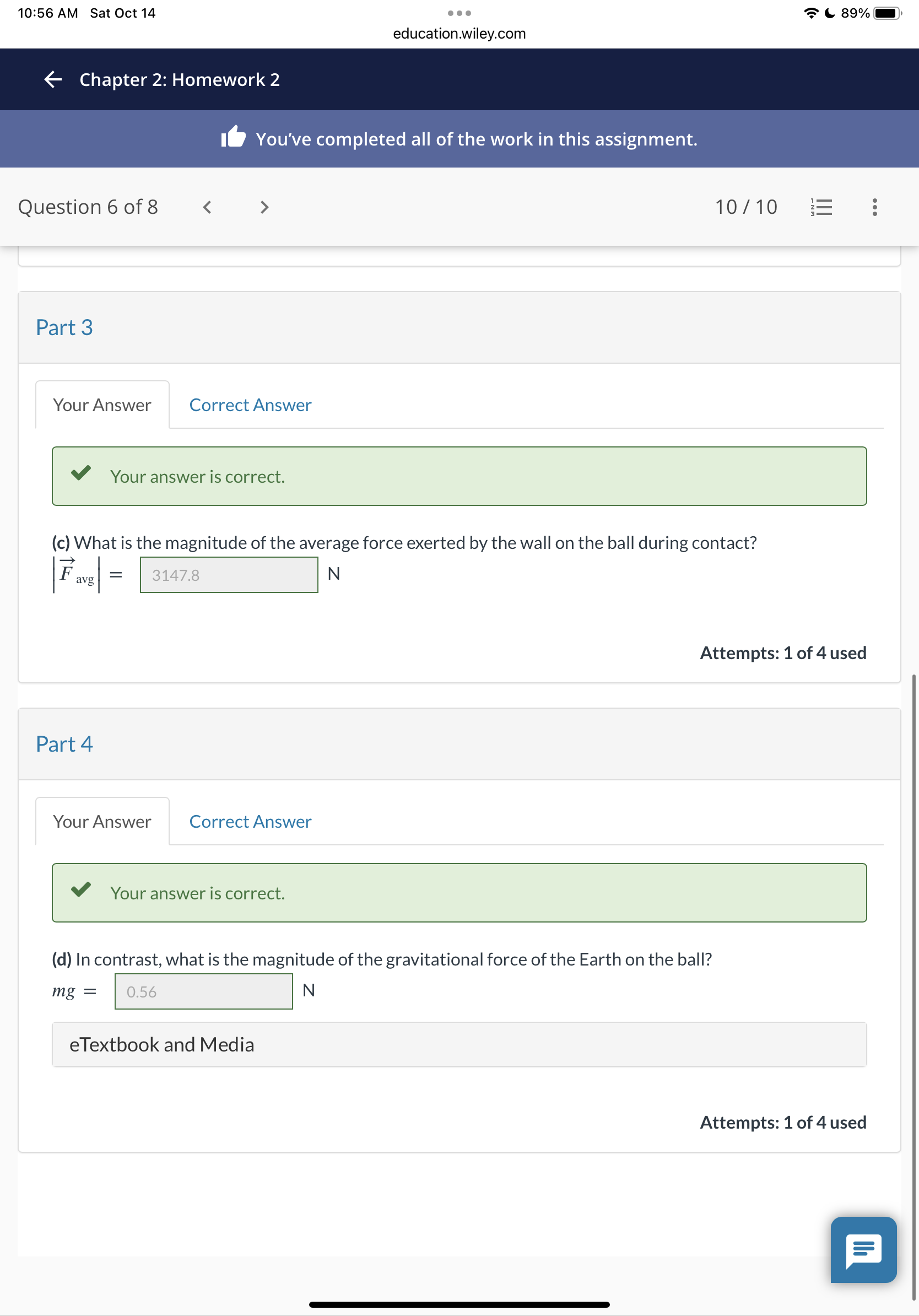 the ball hard enough to give it a speed of 47 m/s