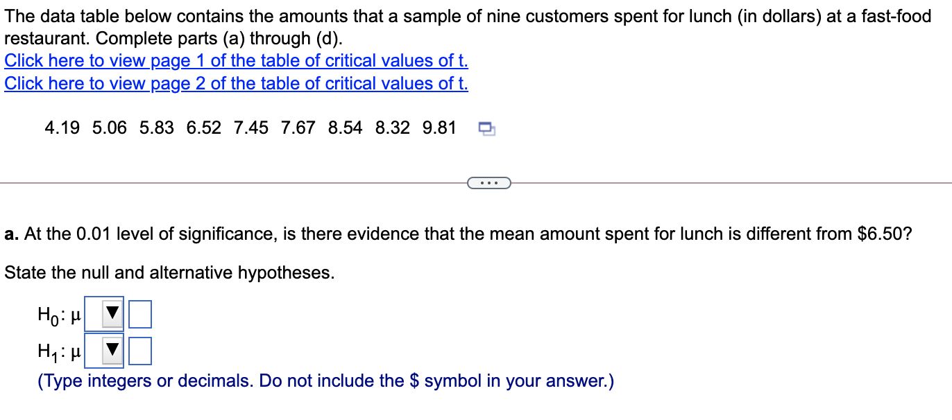 and nds that 96 have a favorable view. State the test of