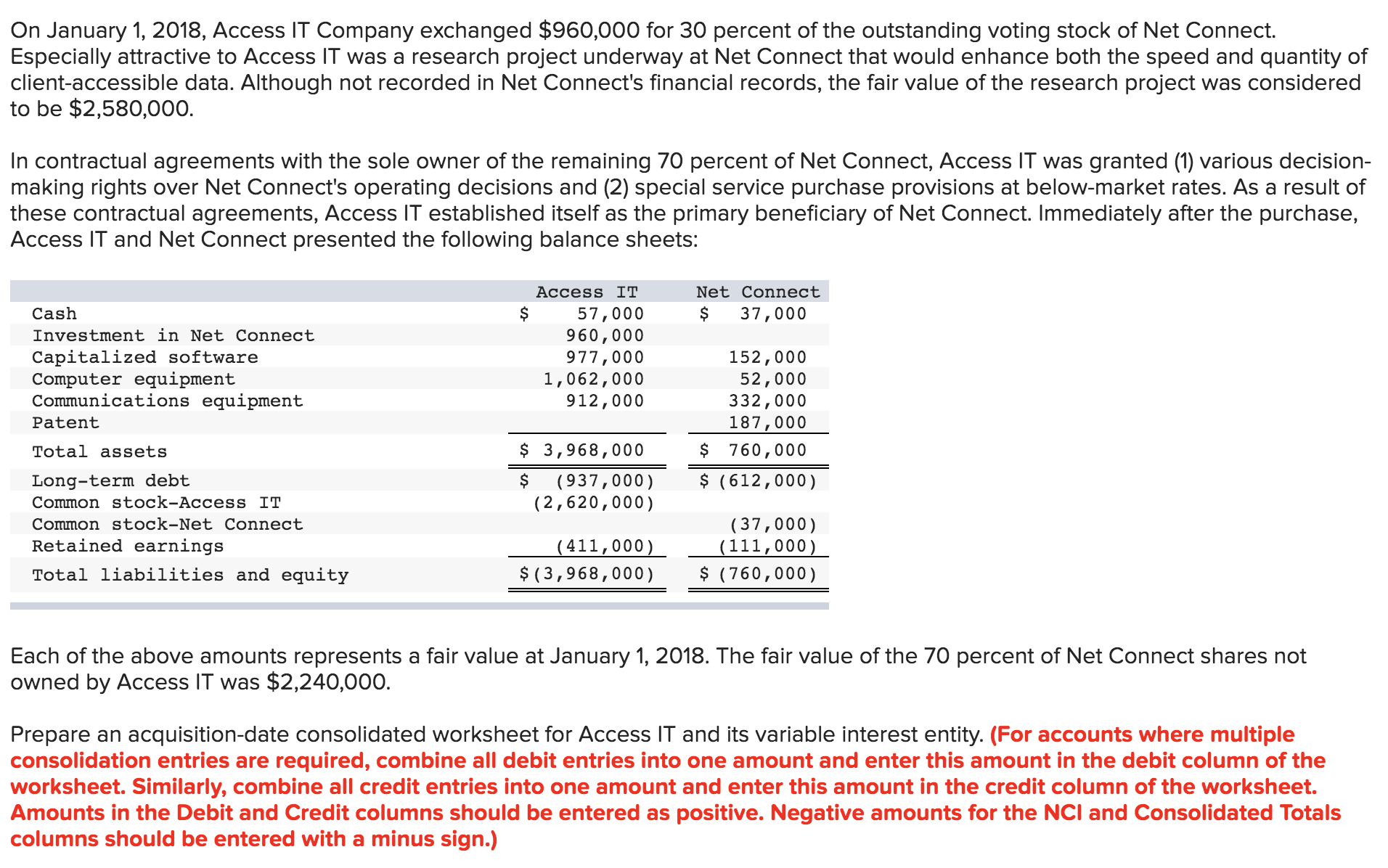 Please solve the following problem On January 1, 2018, Access IT Company