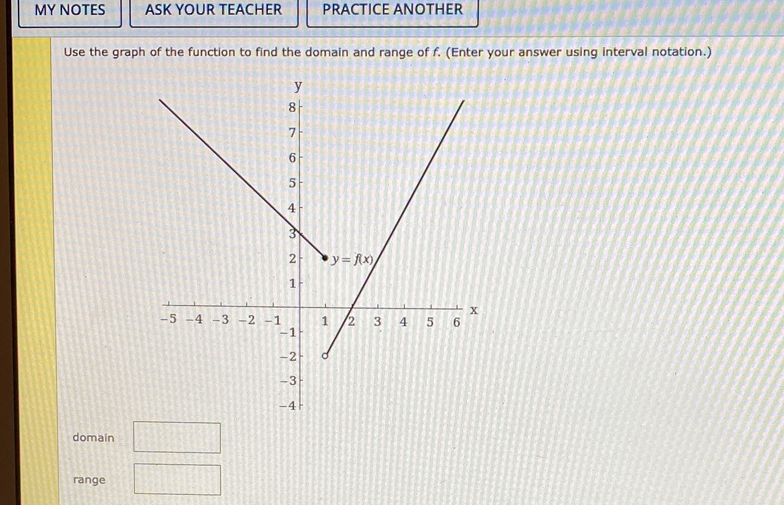  MY NOTES ASK YOUR TEACHER PRACTICE ANOTHER Use the graph of