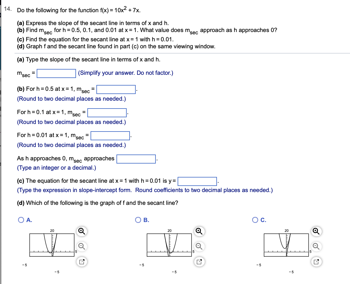 correct choice below and ll in any answer boxes within your choice.